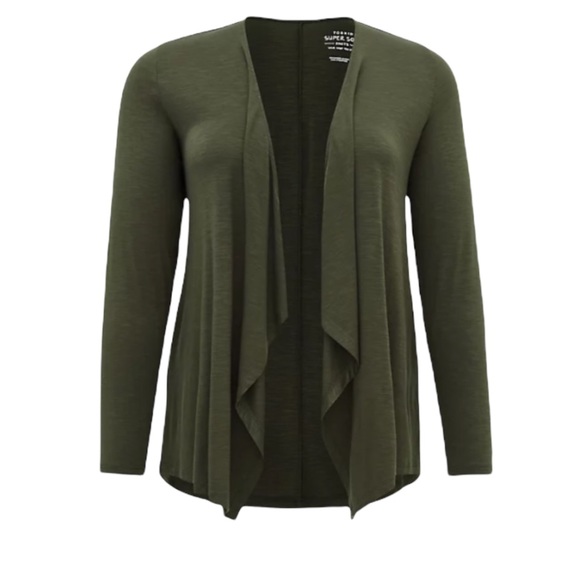 Pre-owned Torrid Super Soft Green Cardigan 2 - Picture 4 of 6